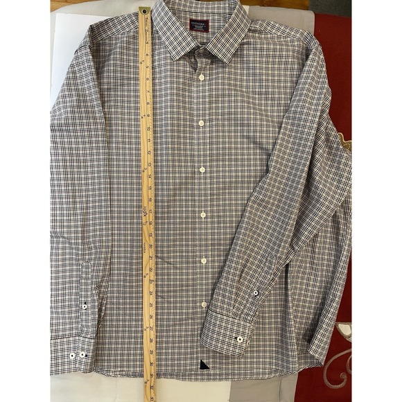 UNTUCKit Vinchenzo Wrinkle Free Shirt Men's 3XL Multi White Check Cotton Casual - Picture 7 of 8